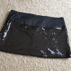 Forever21 black sequin mini skirt